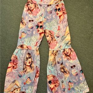 Taylor Swift Swifty Girls  Kids Flare Bell Bottoms 6-7T New